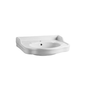 lavabo sospeso / rettangolare / in ceramica / moderno