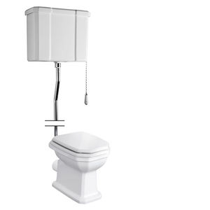 WC da appoggio / in ceramica / con sciacquone in alto
