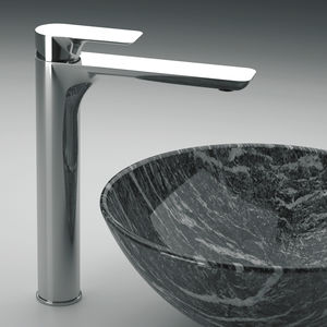 miscelatore per lavabo / in ottone cromato / da bagno / 1 foro