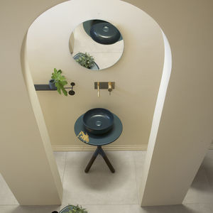 supporto per lavabo in legno