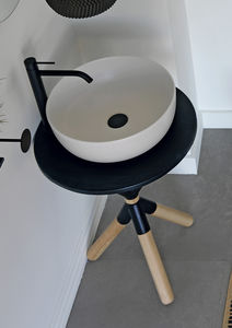 supporto per lavabo in legno
