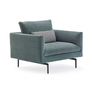 poltrona moderna / in tessuto / in pelle / con rivestimento rimovibile