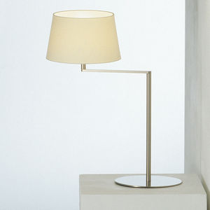 lampada da tavolo / moderna / in metallo / in lino