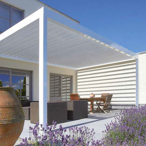 pergola addossata / autoportante / in alluminio / a lamelle orientabili