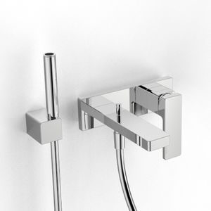 miscelatore da vasca / da parete / in metallo cromato / da bagno