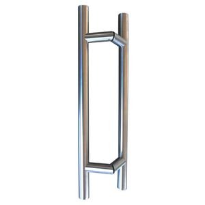 maniglia a tirante per porta a vetri / per porta di doccia / in acciaio inossidabile spazzolato / moderna