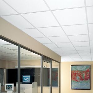 controsoffitto in fibra minerale / a quadrotte / acustico / ignifugo