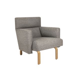 poltrona design scandinavo / in tessuto / reclinabile / grigia