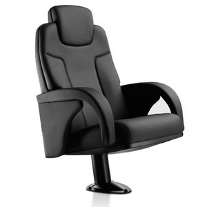 poltrona per cinema in pelle / con poggiatesta / con base centrale / ergonomica