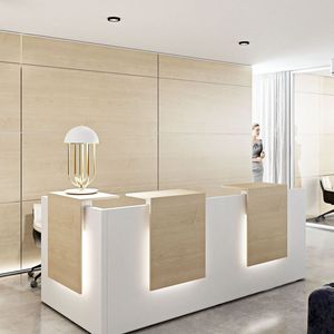 banco reception in vetro