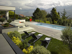 piscina interrata / in ceramica / per hotel / da esterno