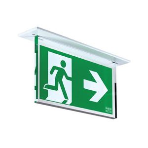 cartello segnaletico di orientamento / da incasso / con rivestimento in vetro temperato / in lamiera d'acciaio
