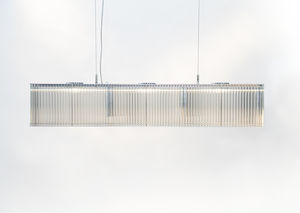 luce a sospensione / LED / lineare / in vetro