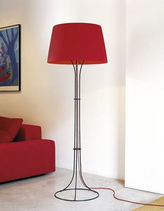 lampada da terra / moderna / in metallo / in tessuto