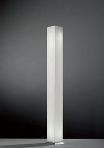 colonna luminosa moderna / in acciaio inossidabile spazzolato / in Plexiglas® / a tubo fluorescente