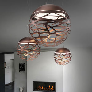 lampada a sospensione / design originale / in vetro / in metallo
