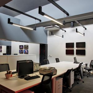 luce a sospensione / LED / lineare / in alluminio estruso