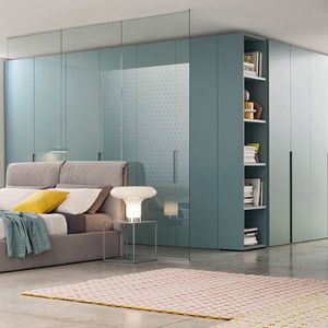 armadio ad angolo / moderno / in legno laccato / in olmo