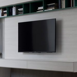 parete attrezzata TV moderno / in legno laccato / in olmo