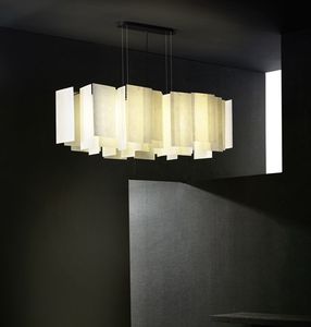 lampada a sospensione / moderna / in metallo / in fibra di vetro