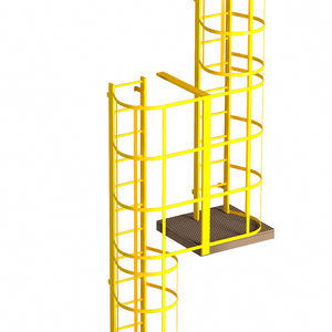 scala a pioli con gabbia di sicurezza