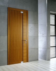 porta da interno / a ventola / in legno / in acciaio inox