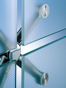 pannello in vetro laminato / decorato / per facciata / piatto