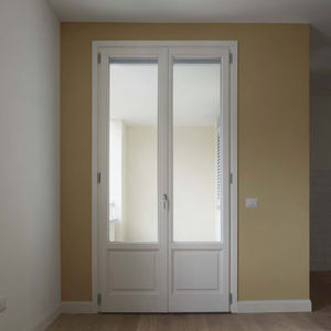 porta finestra battente / in legno / a taglio termico