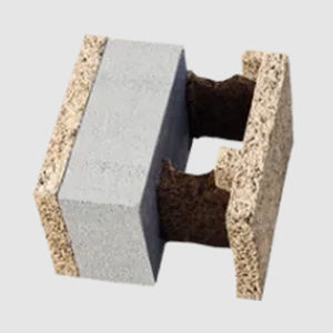 blocco cassero in legno cemento
