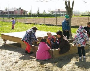 vasca di sabbia per parco giochi