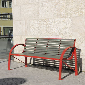 panca pubblica / moderna / in alluminio / in acciaio inox