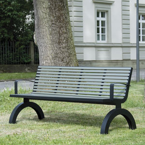 panca pubblica / classica / in alluminio / in acciaio inox