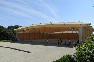 tensostruttura su ossatura in legno 1