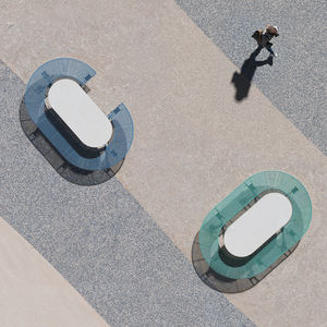 set tavolo e panca contemporaneo