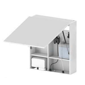 mobile pensile per bagno con specchio con dispenser di sapone