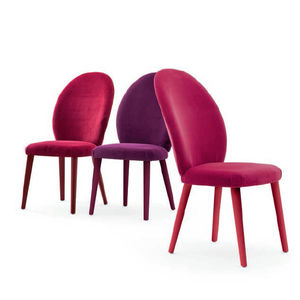 sedia moderna / imbottita / in tessuto / legno