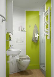 bagno moderno / in ceramica / contract / prefabbricato