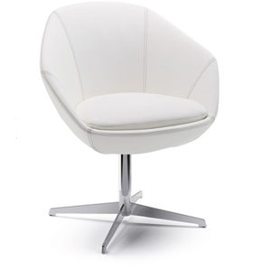 sedia moderna / imbottita / con braccioli / con base a stella