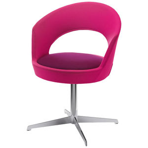 sedia moderna / imbottita / con braccioli / con base a stella