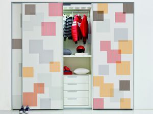 armadio moderno / in legno / con ante battenti / per bambini