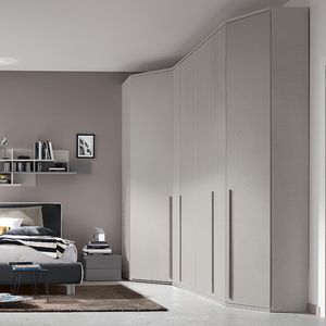armadio ad angolo / moderno / in legno laccato / con ante battenti