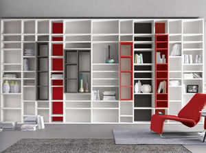 libreria moderna / in legno laccato
