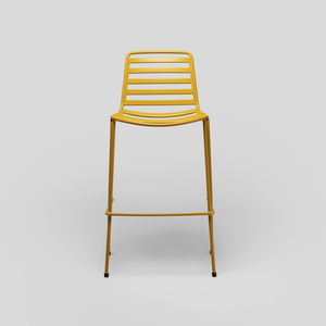 sedia alta moderna / con poggiapiedi / impilabile / ergonomica