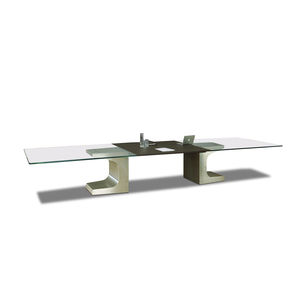 tavolo da riunione moderno / in legno / in metallo / in vetro