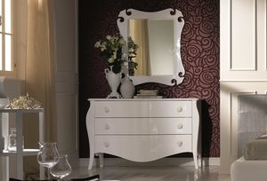 cassettone in stile / in legno / in legno laccato / bianco