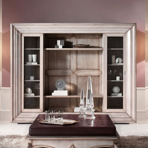 credenza con alzata classica / in legno laccato