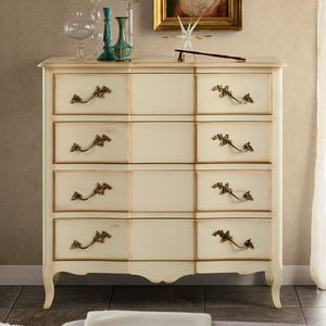 cassettone classico / in legno laccato / beige