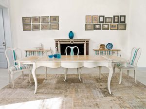 tavolo in stile / in legno / rettangolare / allungabile