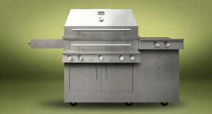 barbecue multicombustibile / in metallo / da incasso / professionale