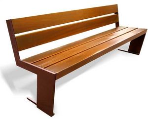 panca pubblica / moderna / in legno / in ghisa
